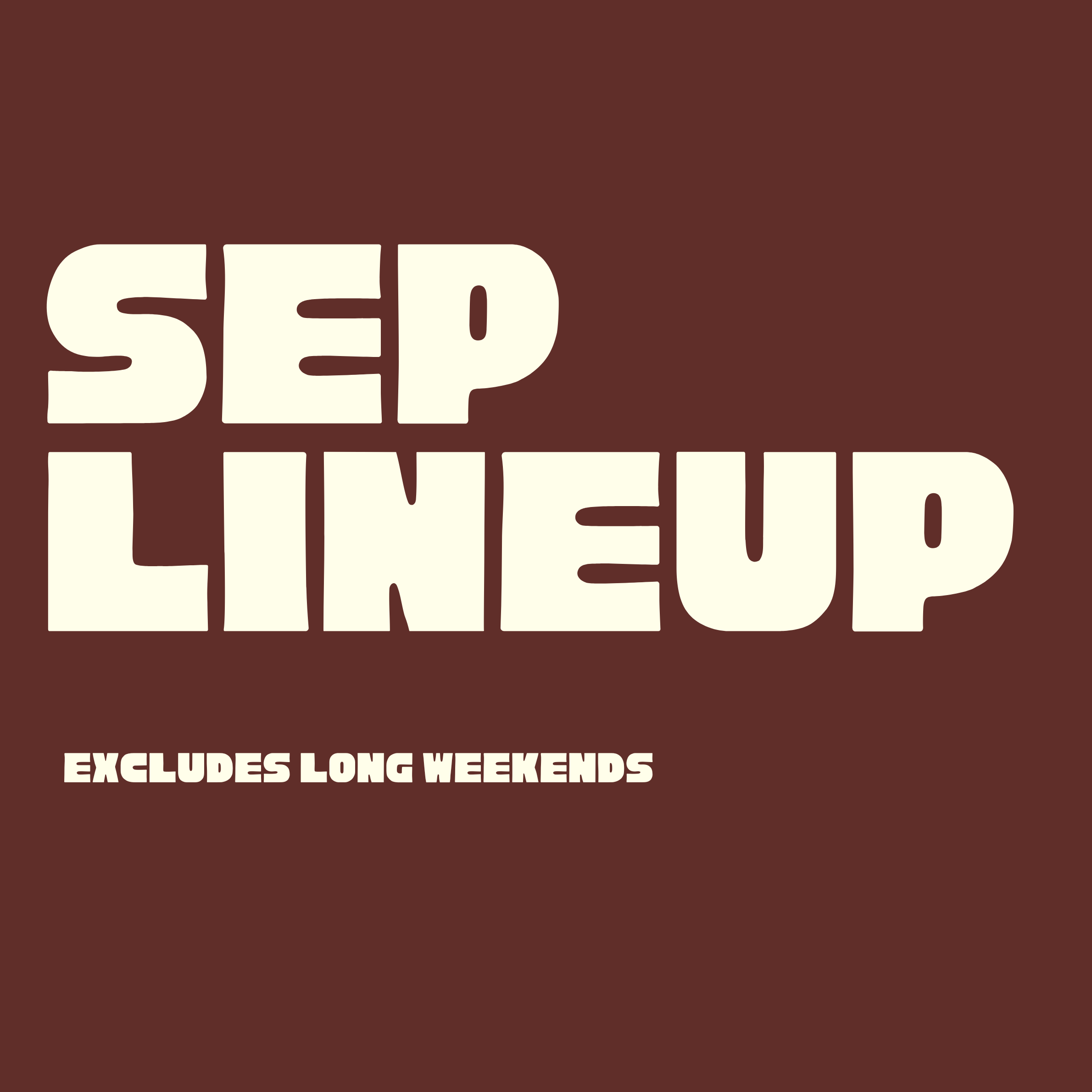 august line up (Square Pillow).png