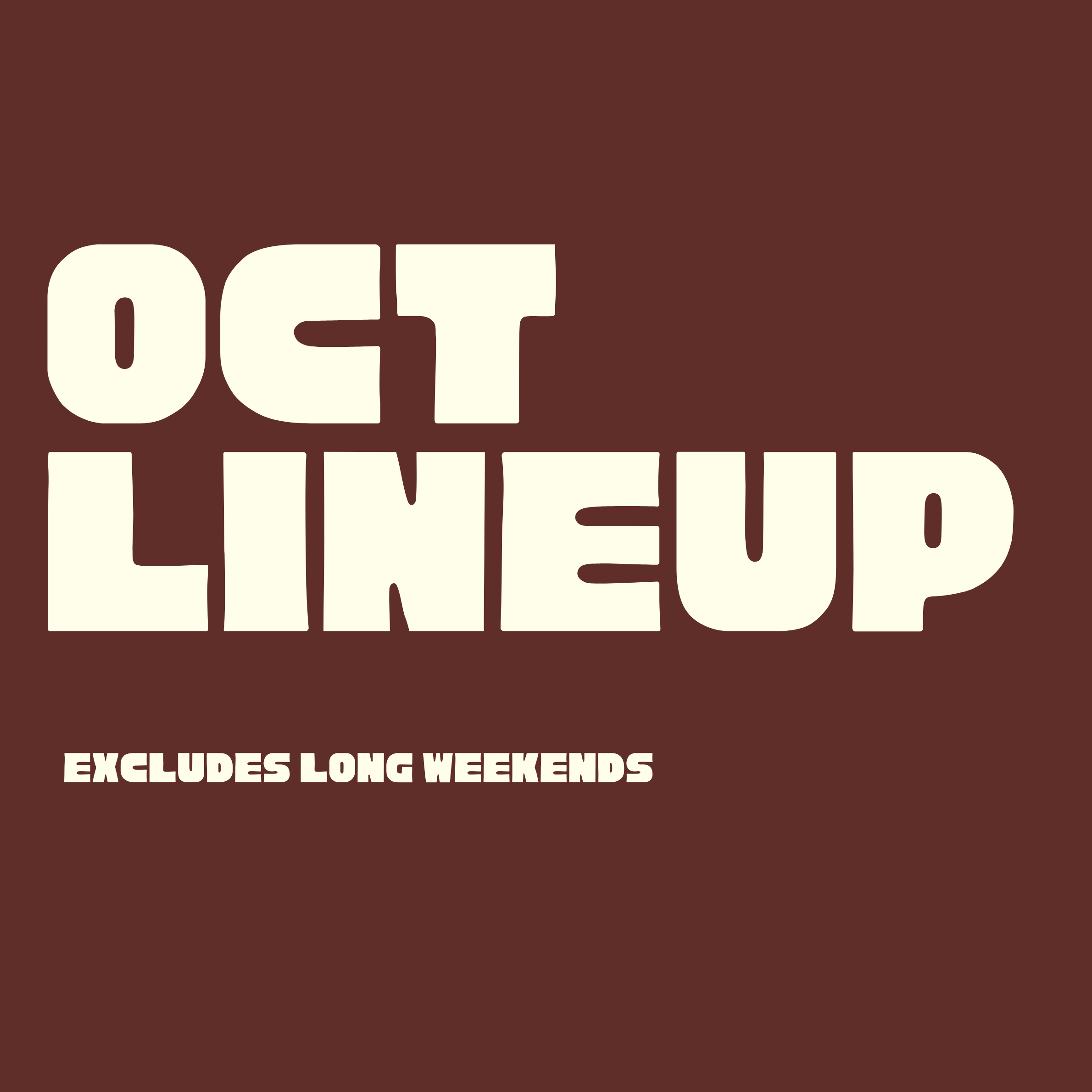 august line up (Square Pillow).png