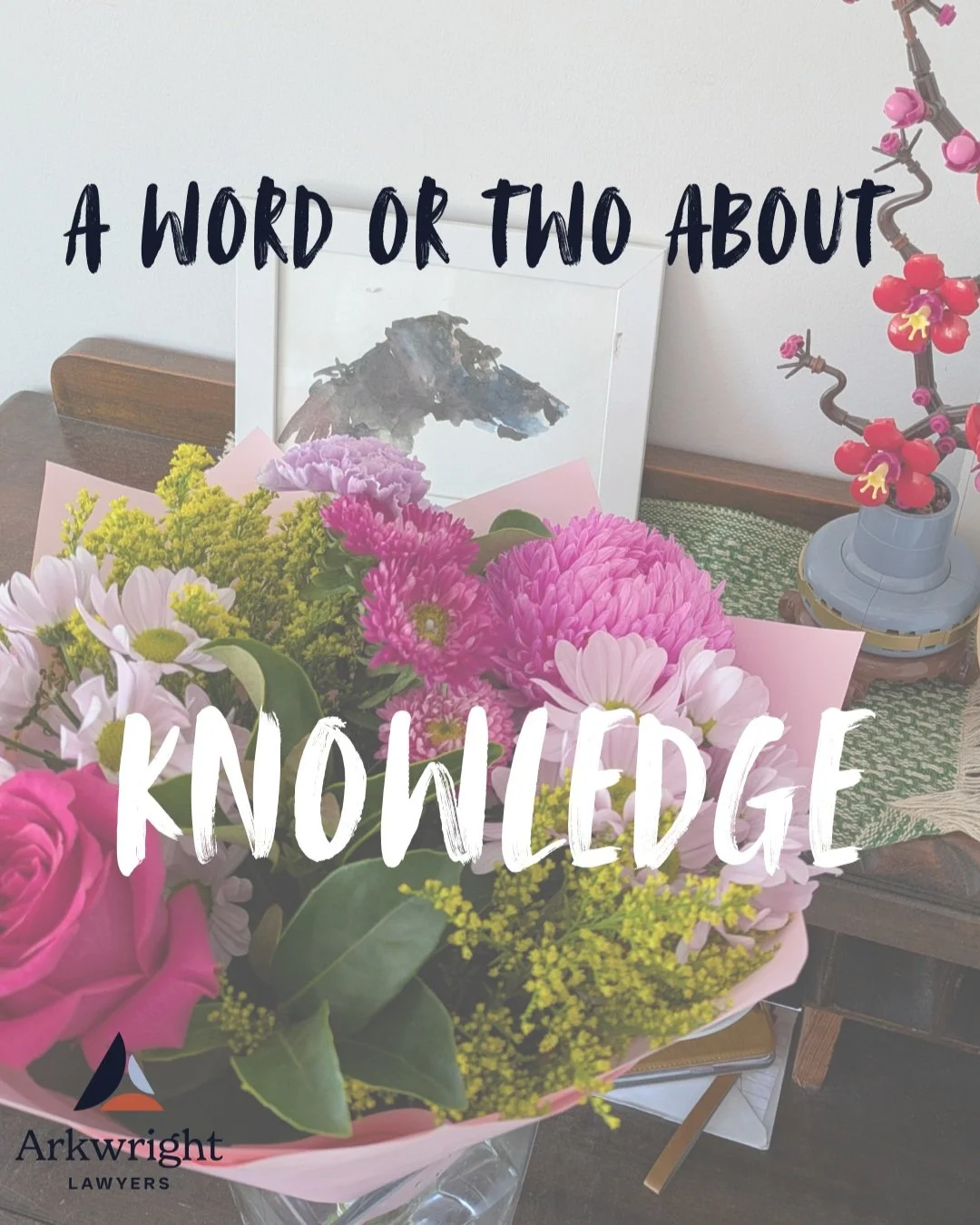 A surprise gift of flowers made my day. Pondering knowledge and power and gatekeeping. Knowledge is to be shared!