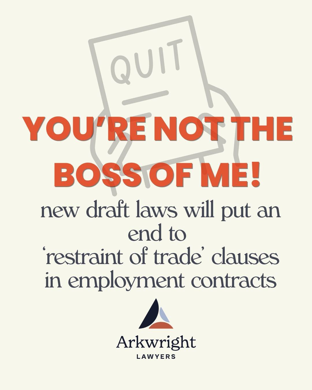 Ever wanted to quit a job but fear that your contract prevents you from working for other employers in the same industry? Freedom from 'restraint of trade' might soon be included in the Fair Work system.