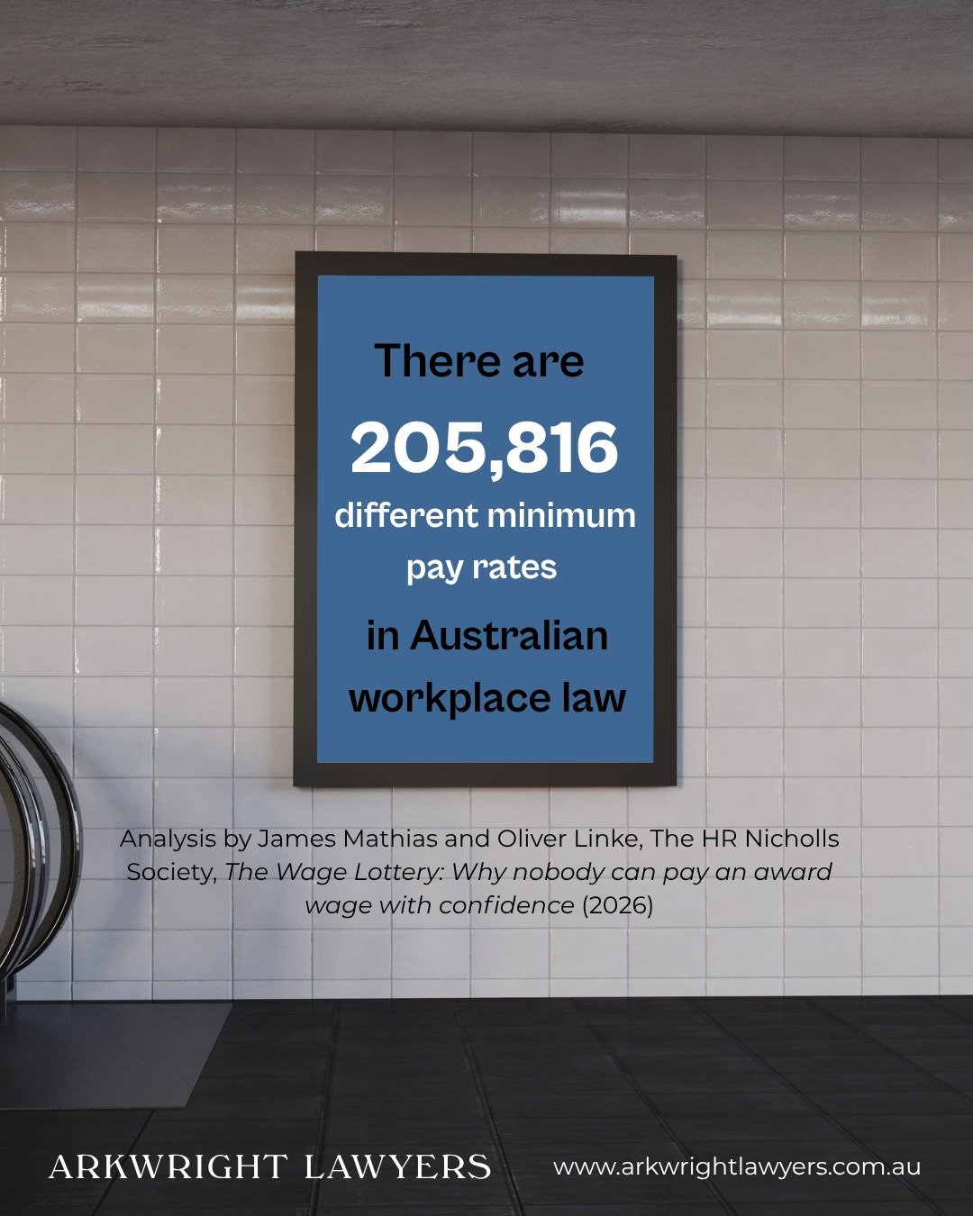 205,816 different possible minimum pay rates under Australian modern awards covering Australian workers. It's a confusing nightmare.