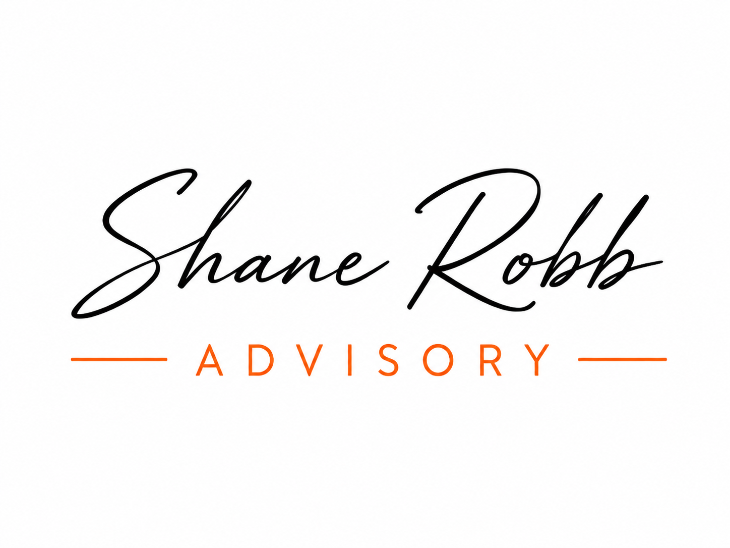 Text graphic with the name 'Shane Robb ADVISORY'