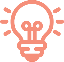 Icon of a light bulb symbolizing an idea or innovation.