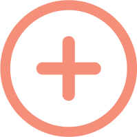 A pink circle with a plus sign in the center.