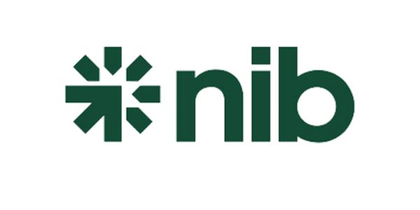 NLB logo featuring a stylized star or spark symbol to the left of the letters 'nlb' in lowercase green font.