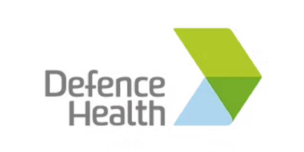 Decorative logo featuring gray text and geometric shapes in green, blue, and black colors.
