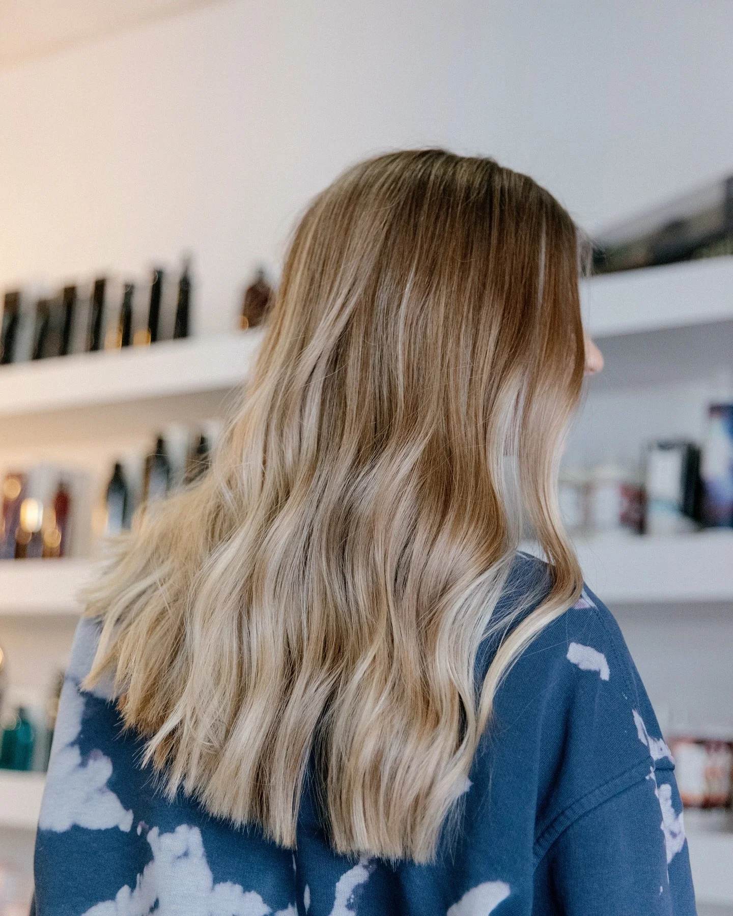 Lived in blonde done by @maddddhair Swipe &mdash;> to see the transformation