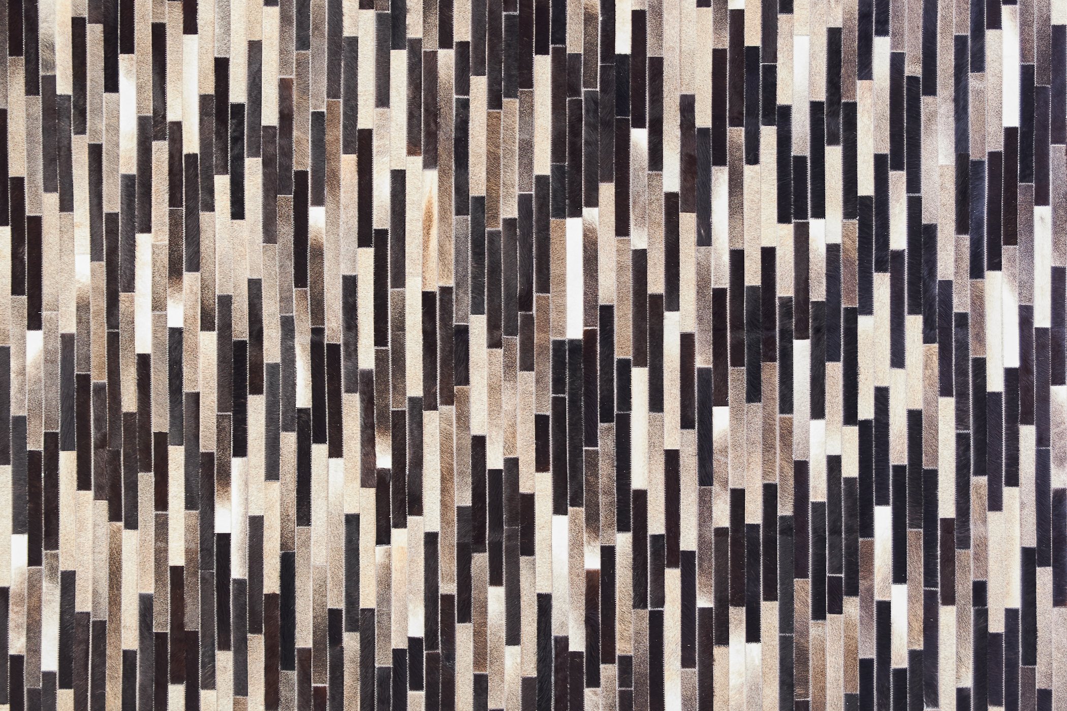 Alfombra de cuero Oslo gris/negro