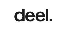 The word 'deel' in lowercase black font on a white background.