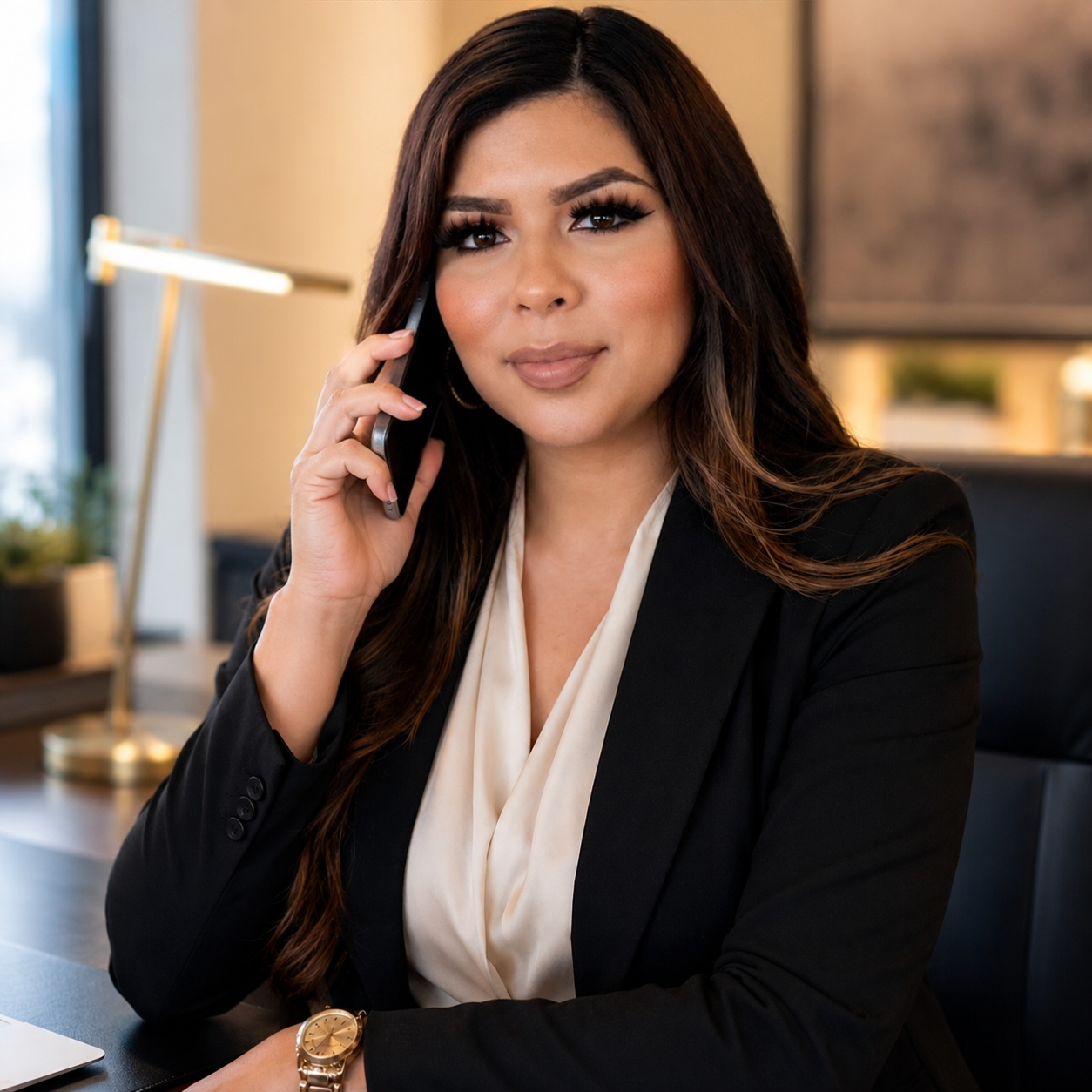 Ashley Matta speaking with a client about personalized life insurance solutions at SIO Financial