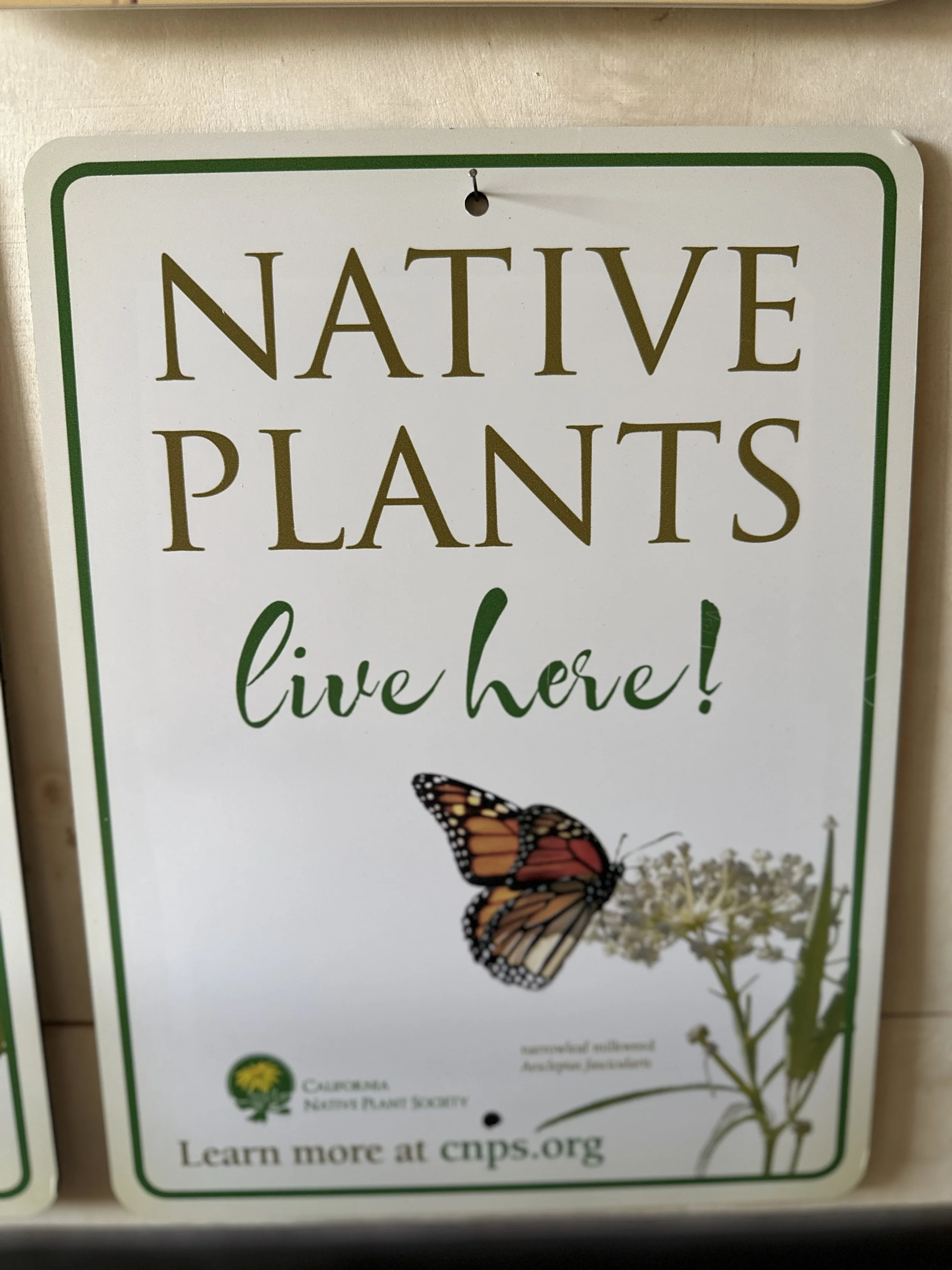 Native Plant Society Sign
