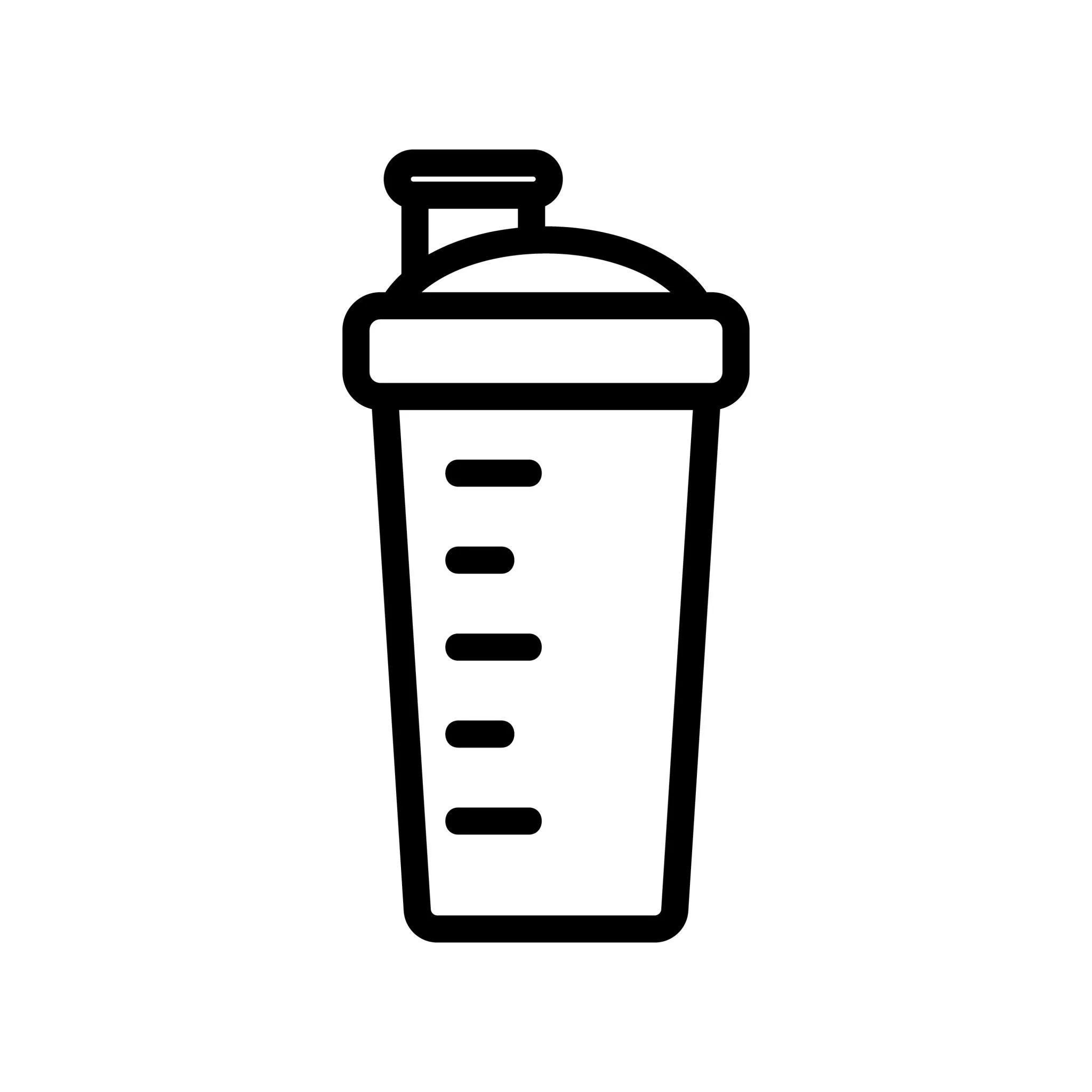 Black and white illustration of a bottle with a spray nozzle, resembling a spray bottle or sanitizer dispenser.