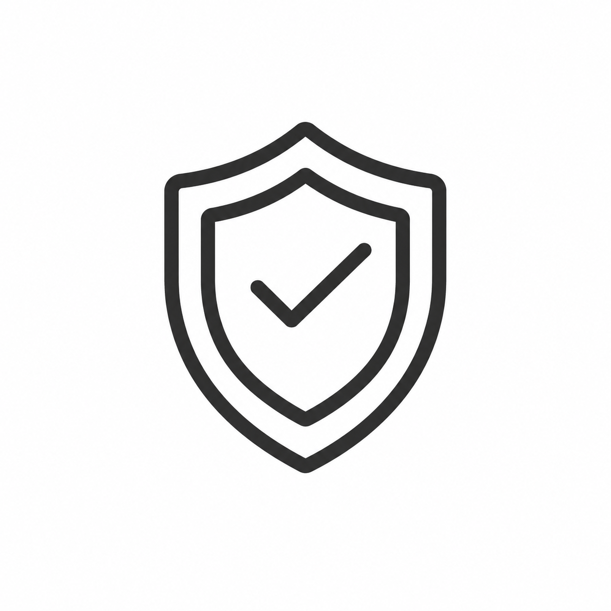 Icon of a shield with a checkmark, symbolizing security or protection.