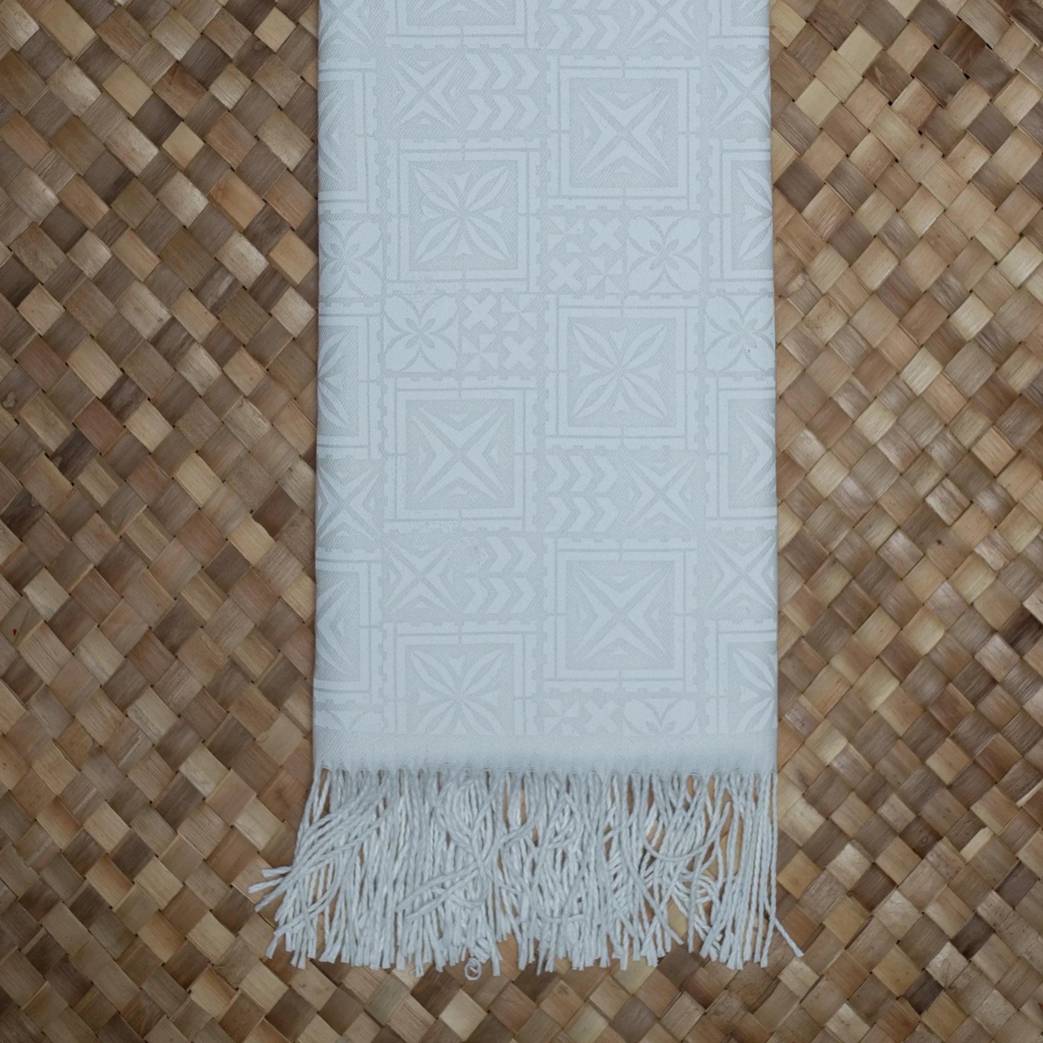 White on White Elei Scarf - Esa Design