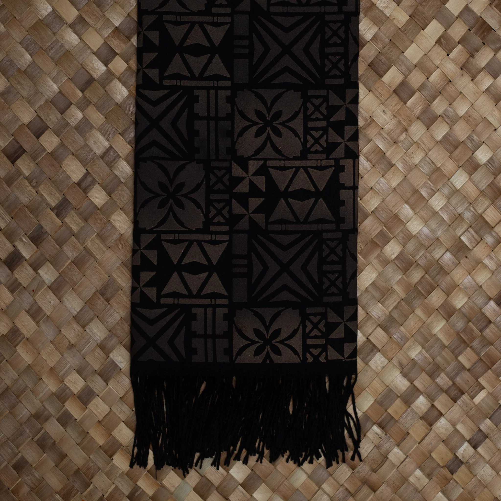 Brown on Black Elei Scarf - Gustafu Design