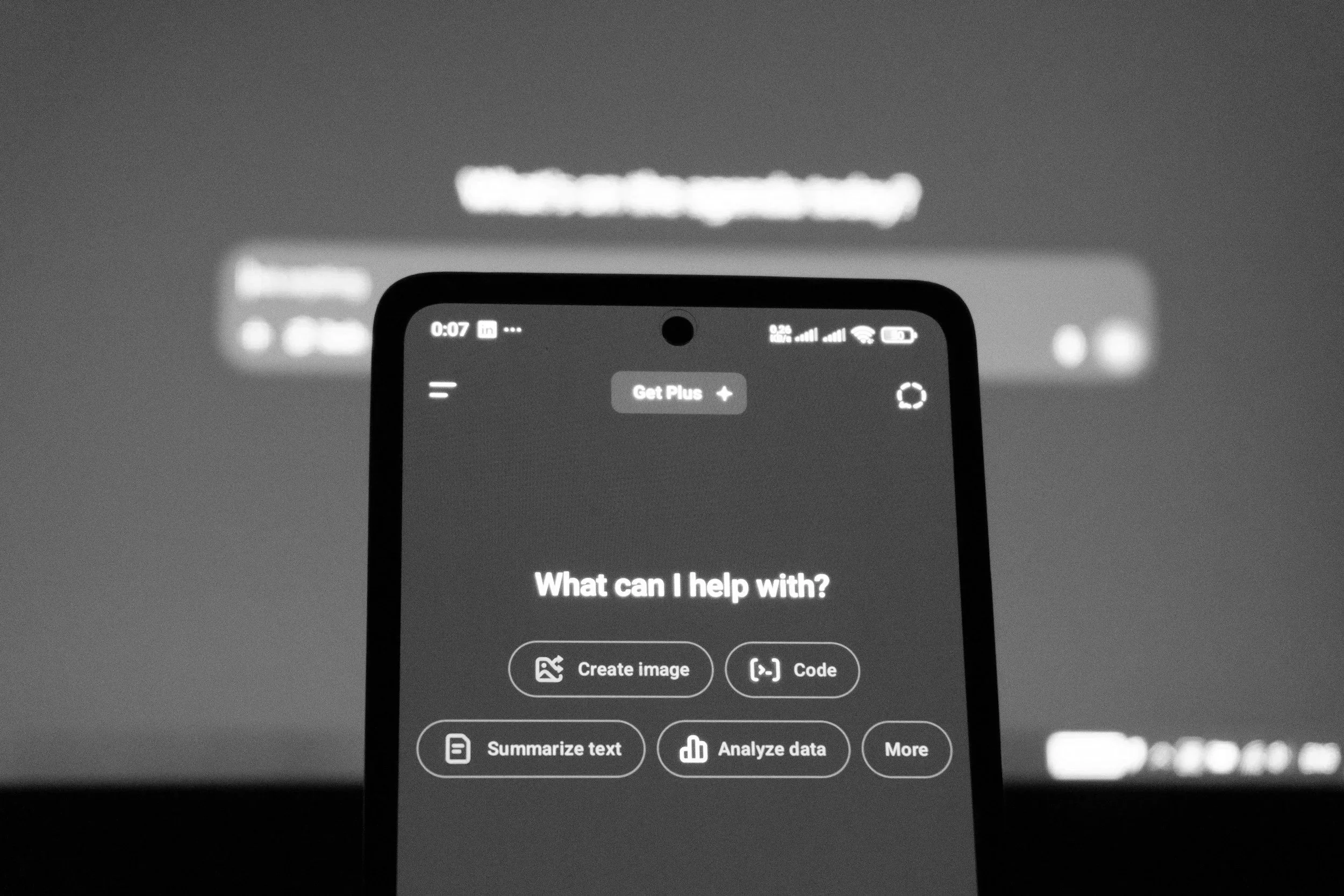 Smartphone showing an AI chat assistant ready to reply to messages