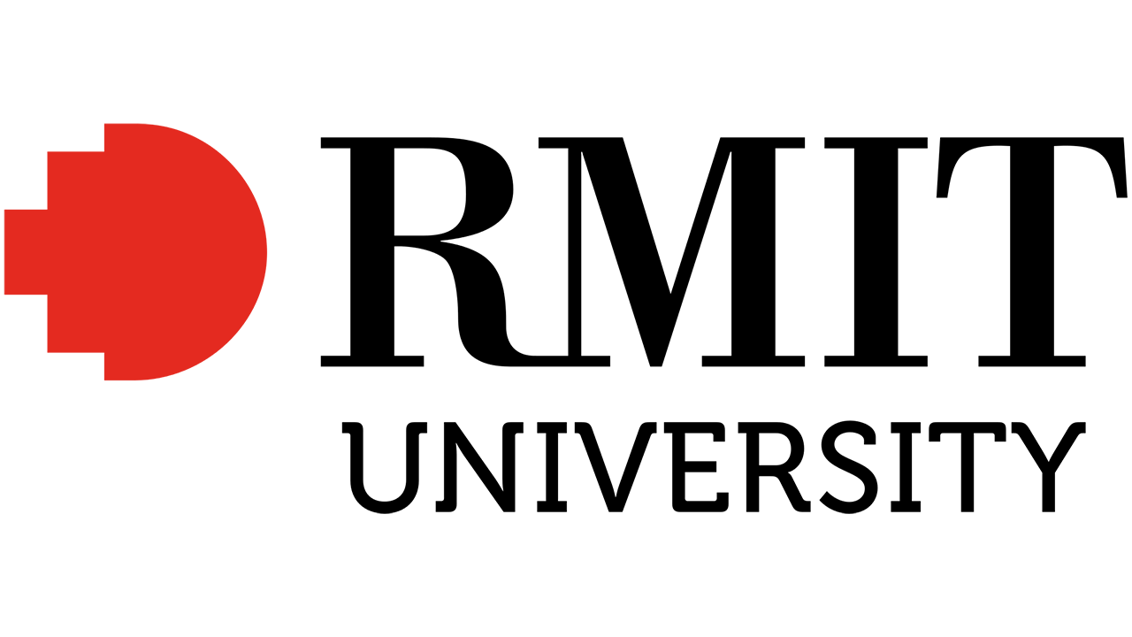 The logo of RMIT University, a white background with a red symbol and the words 'RMIT University ' in black text.