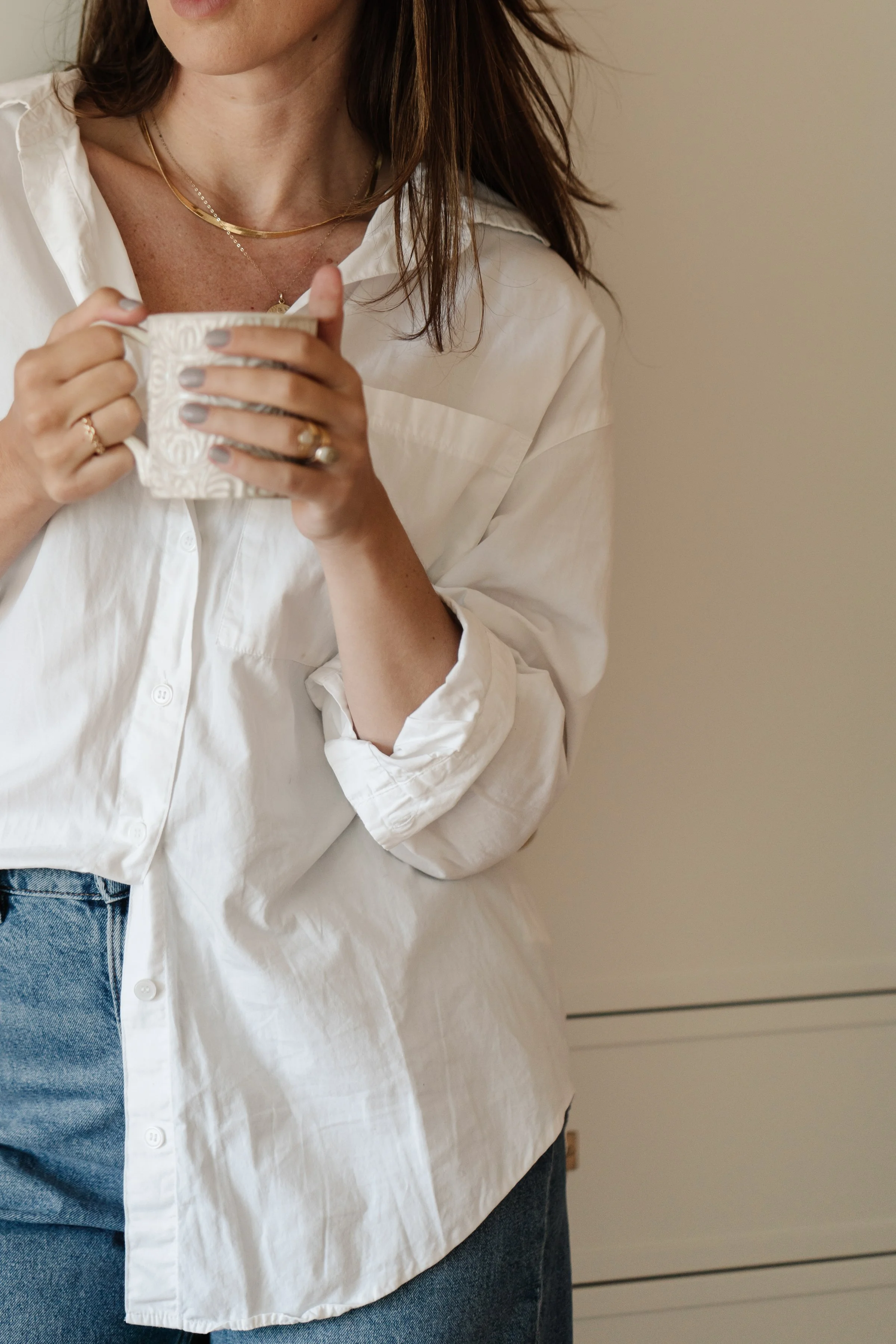 Woman with coffee cup