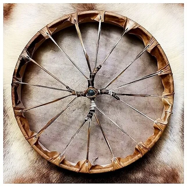 Spiraling Cross Shamanic Drum Made to Order