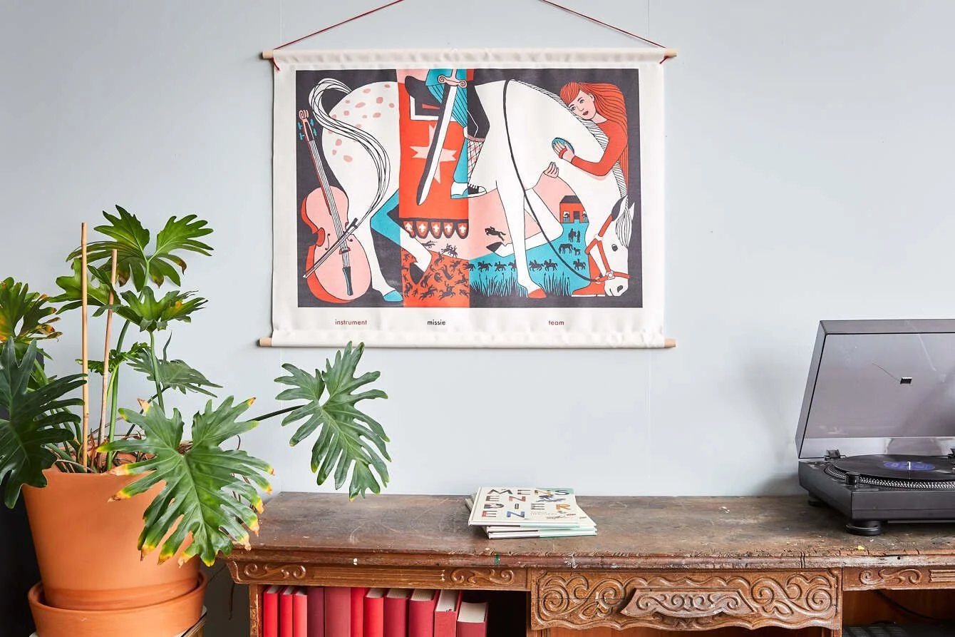 luxe textielposter - PAARD