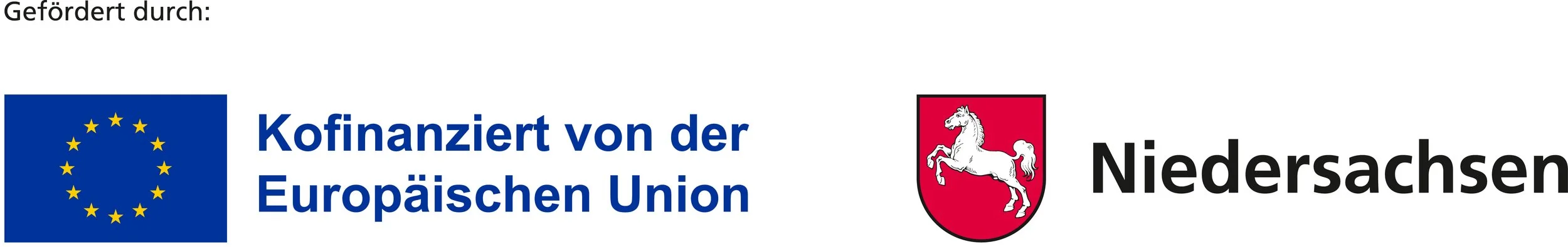Logos des Landes Niedersachsen und der Europäischen Union zur Projektförderung.