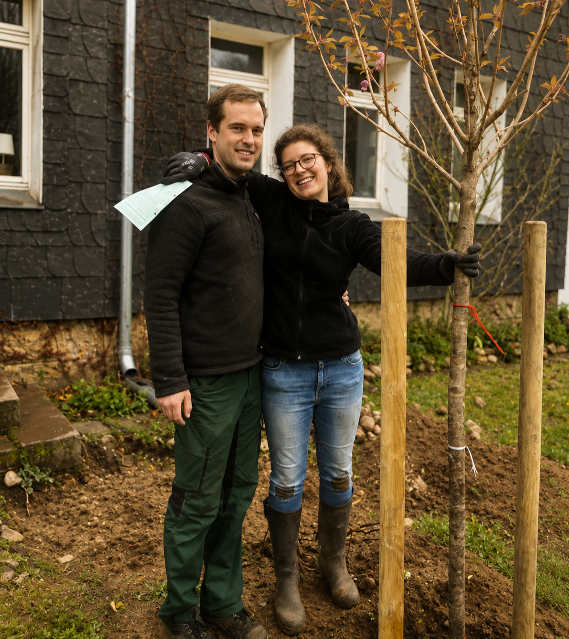 Baumpflanzung auf dem Klostergut Dibbesdorf – nachhaltige Landwirtschaft und Entwicklung des Hofes.