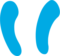 Blue object with two curved shapes on black background.