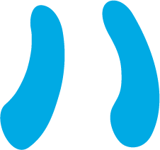 Blue curved shapes on a black background
