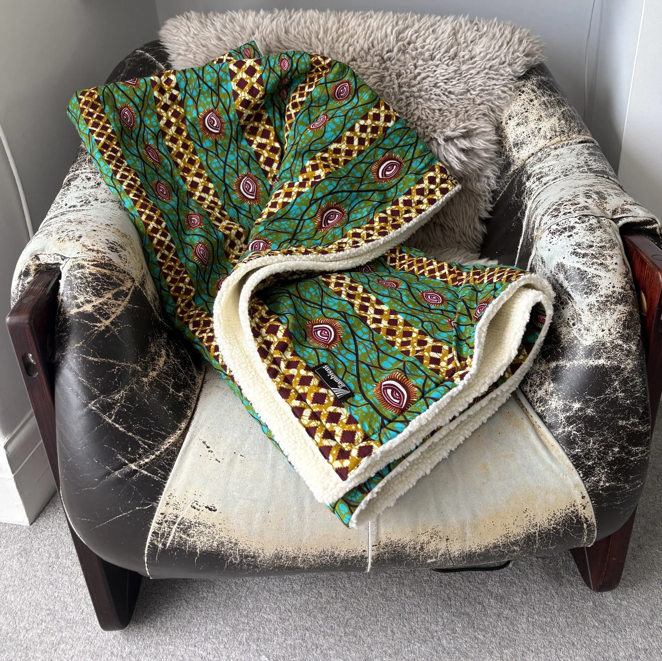 'No one's watching' ; )  Ankara Fleece Blanket