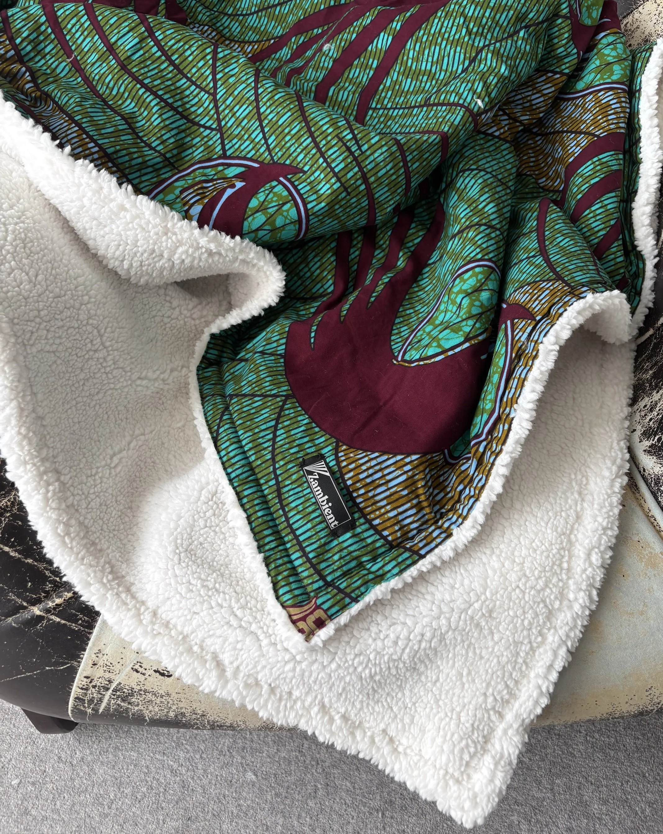 'Birds of Paradise'  Ankara Fleece Blanket