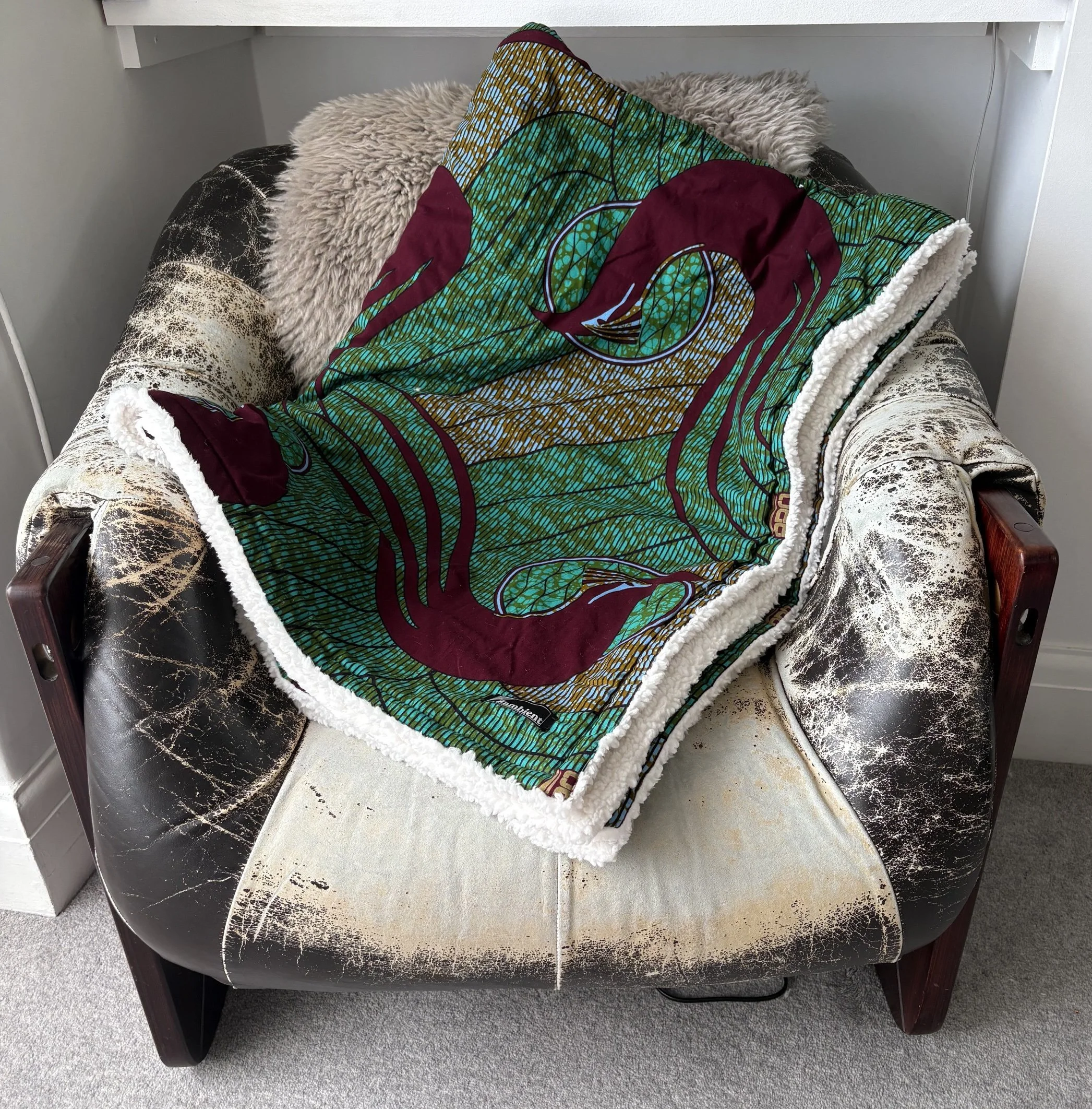 Ankara Birds Fleece Blanket 3.jpg