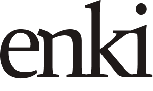 The word 'enki' in black lowercase letters on a white background.