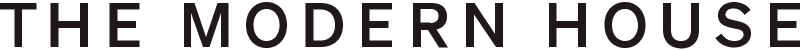 Part of the text 'THE MODERN HOUSE' logo in black on a white background