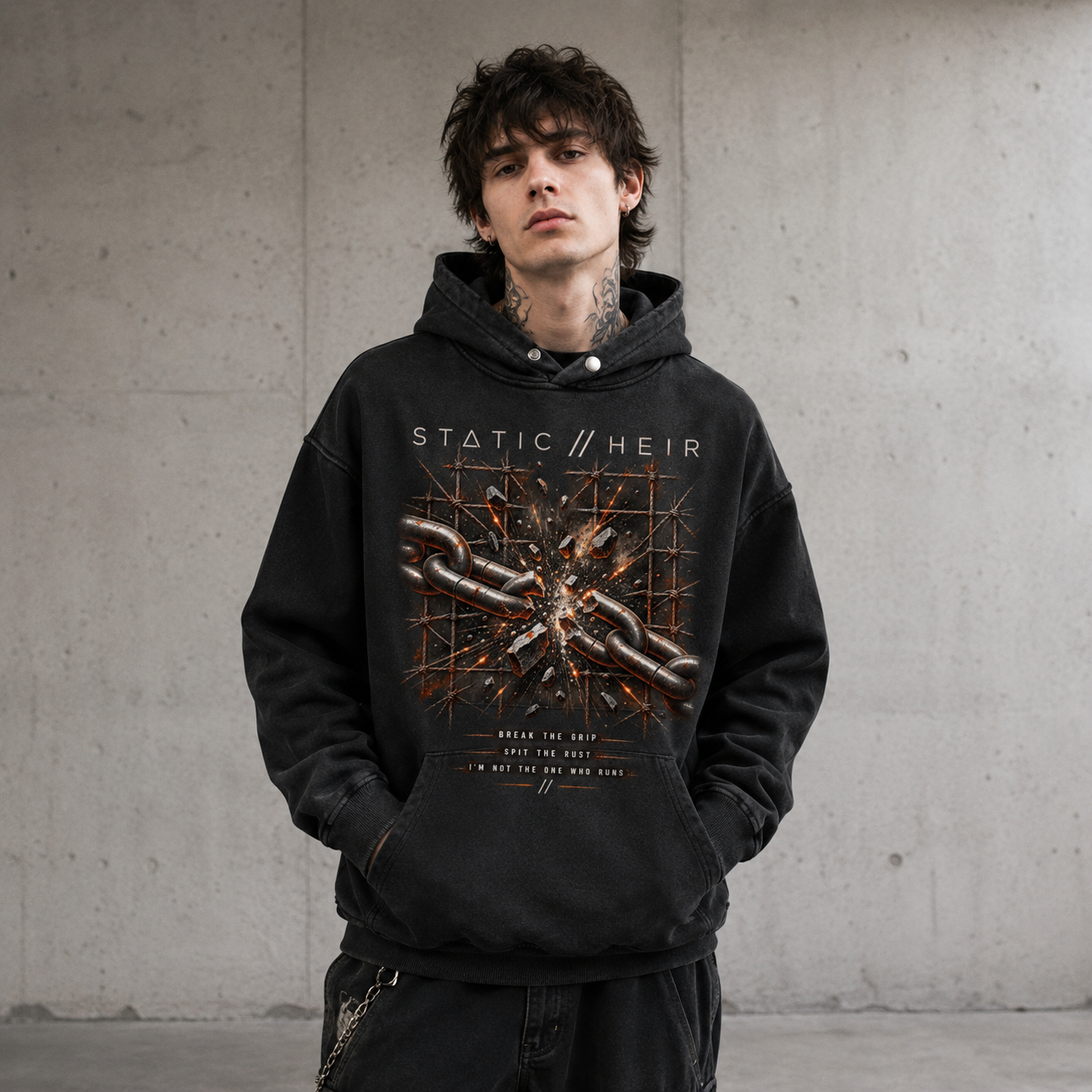 BITE THE CHAIN | STATIC HEIR | HOODIE