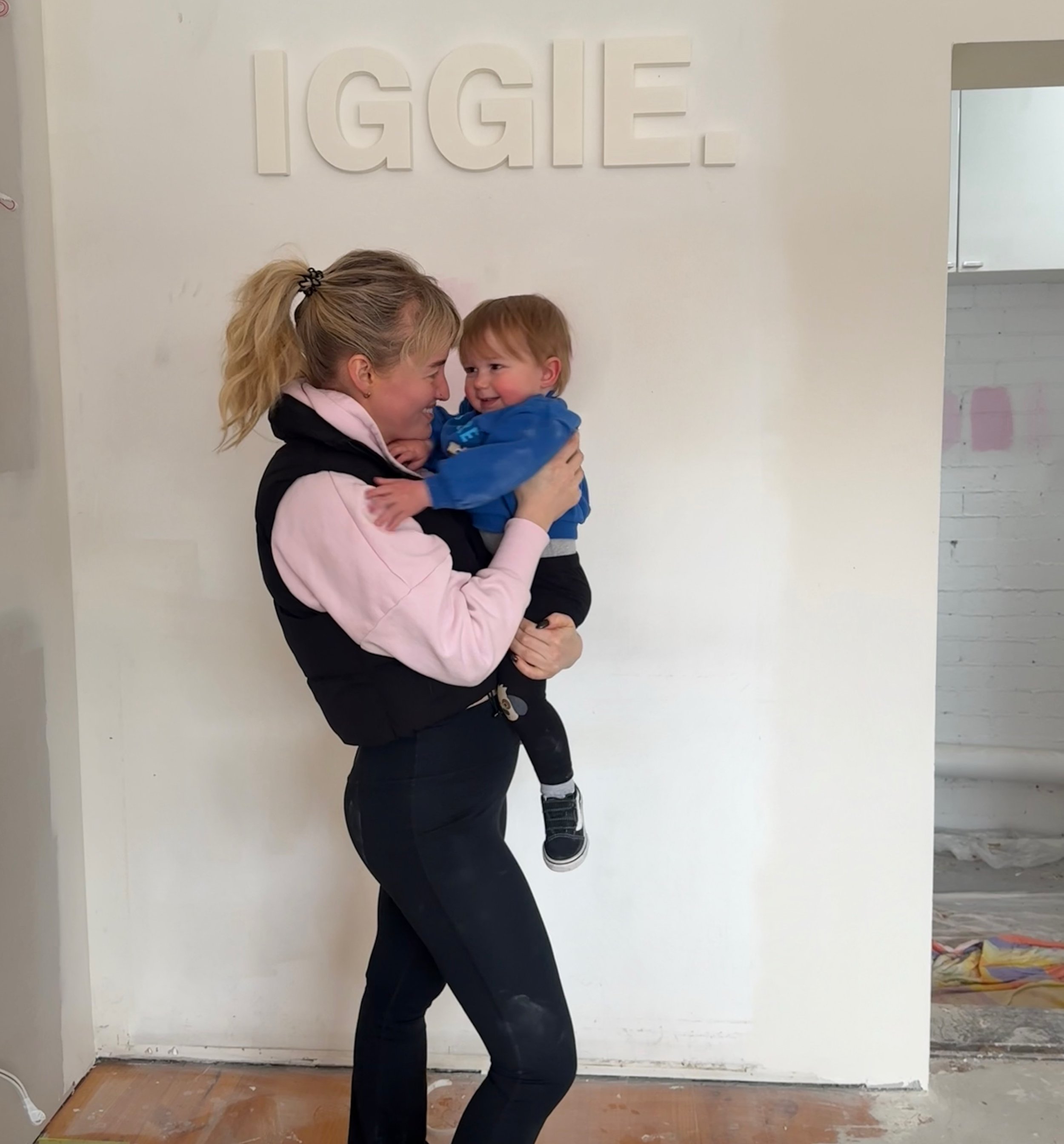 @iggie.salon got approval from the tiniest apprentice✔️
 
only 13 years and 3 days til his first shift. 🧹 (and maybe some day before then you&rsquo;ll let me cut your hair 🤣)

Thank-you brother for 3D printing some of our signage nowhere near finis