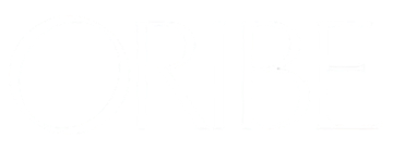 The word 'ORIBE' in white capital letters on a black background.