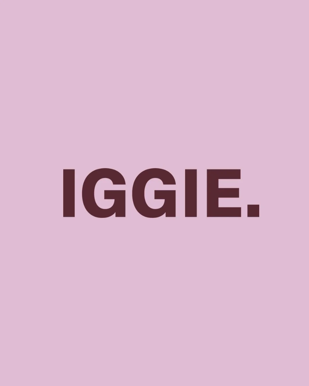 Text that says 'IGIE.' on a light purple background.