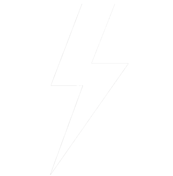Black background with a white lightning bolt symbol in the center.