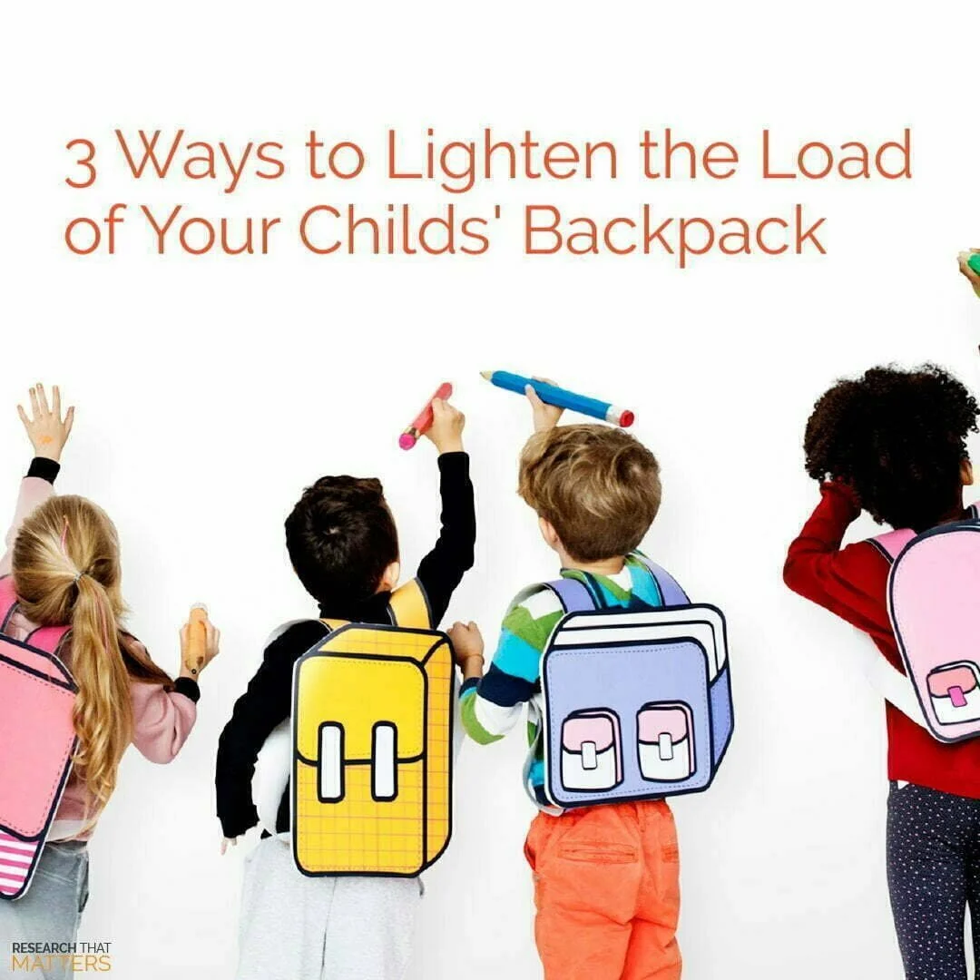 3 Ways to Lighten the Load of Your Child's School Backpack