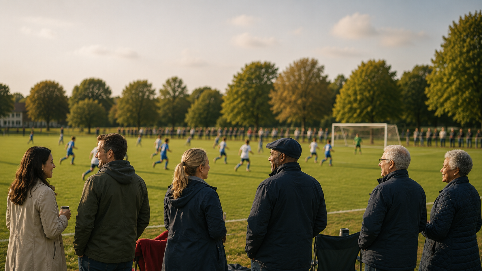 Parents watching a game