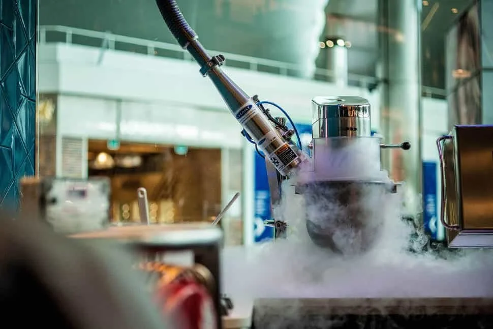 Liquid Nitrogen Ice Cream System at Heathrow Airport