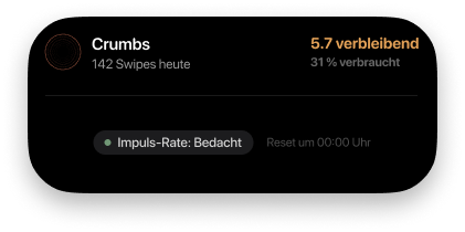 Crumbs Dynamic Island States – Kompakte und erweiterte Timer-Zustände im iOS Interface