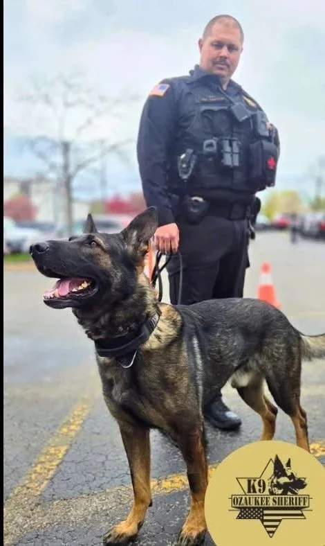 Ozaukee County Sheriff's Office K9 deputy handler and Odin