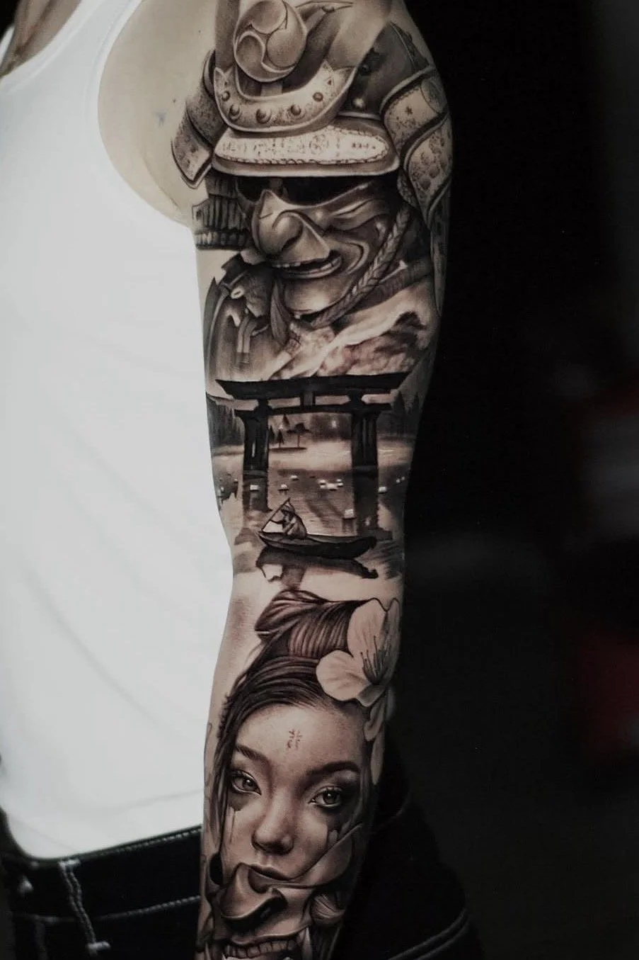 realismo brazo japón purezas tattoo gandía