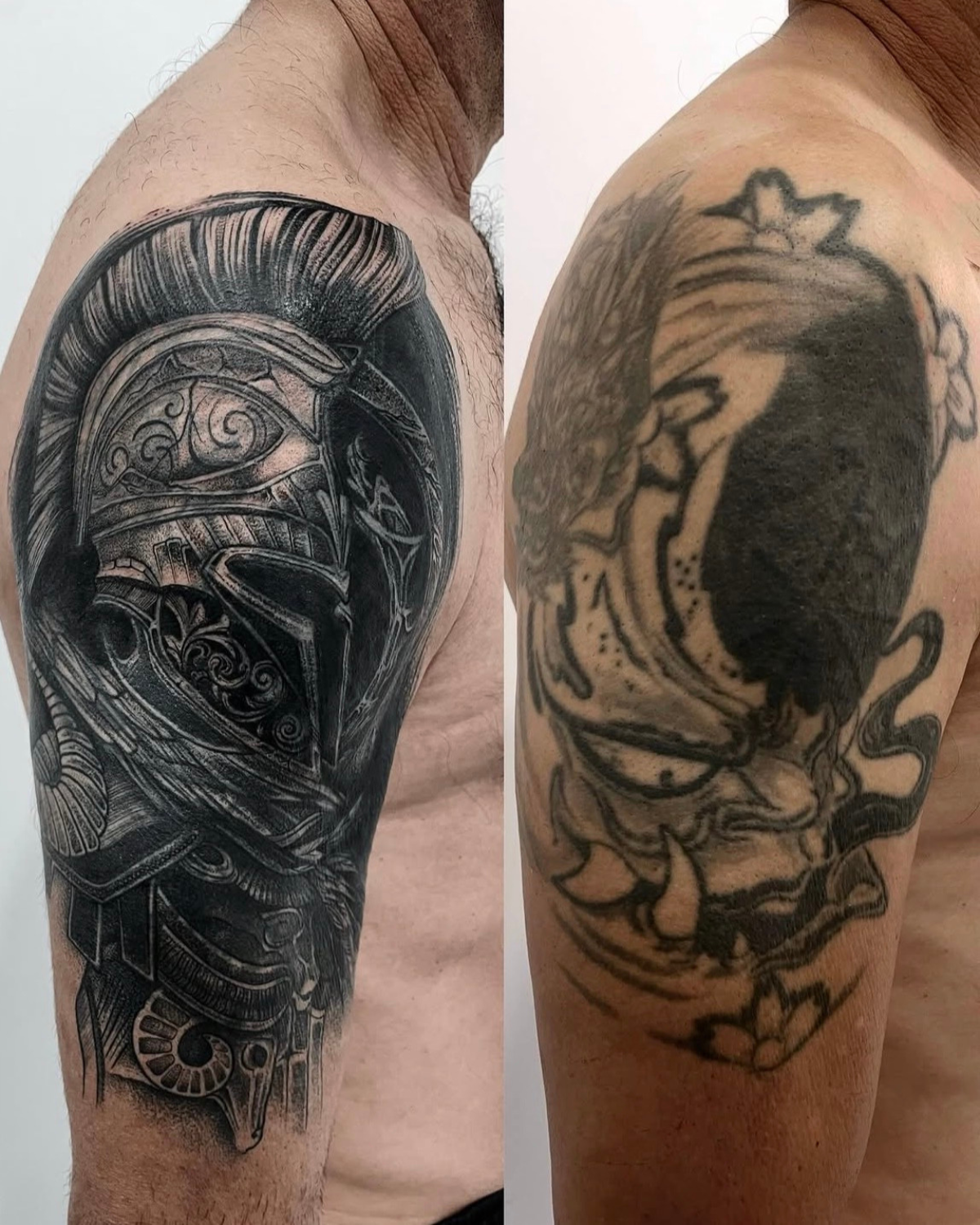 tatuaje cover up soldado realizado para mariana pérez en purezas tattoo