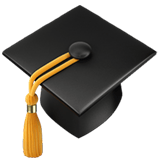 Graduation cap with yellow tassel