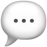 Speech bubble with three dots indicating communication or chat