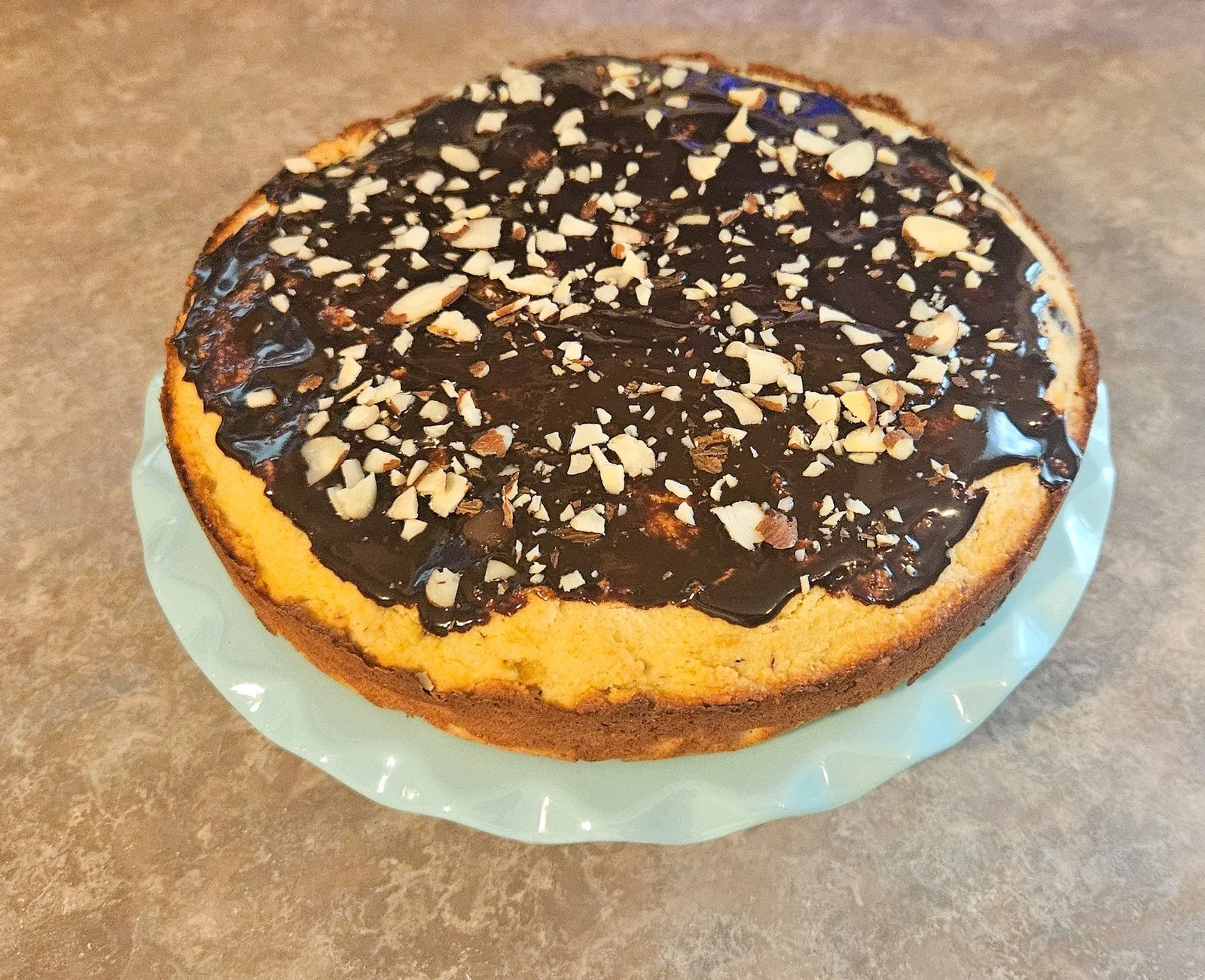 Orange Almond Cake with Chocolate Glaze