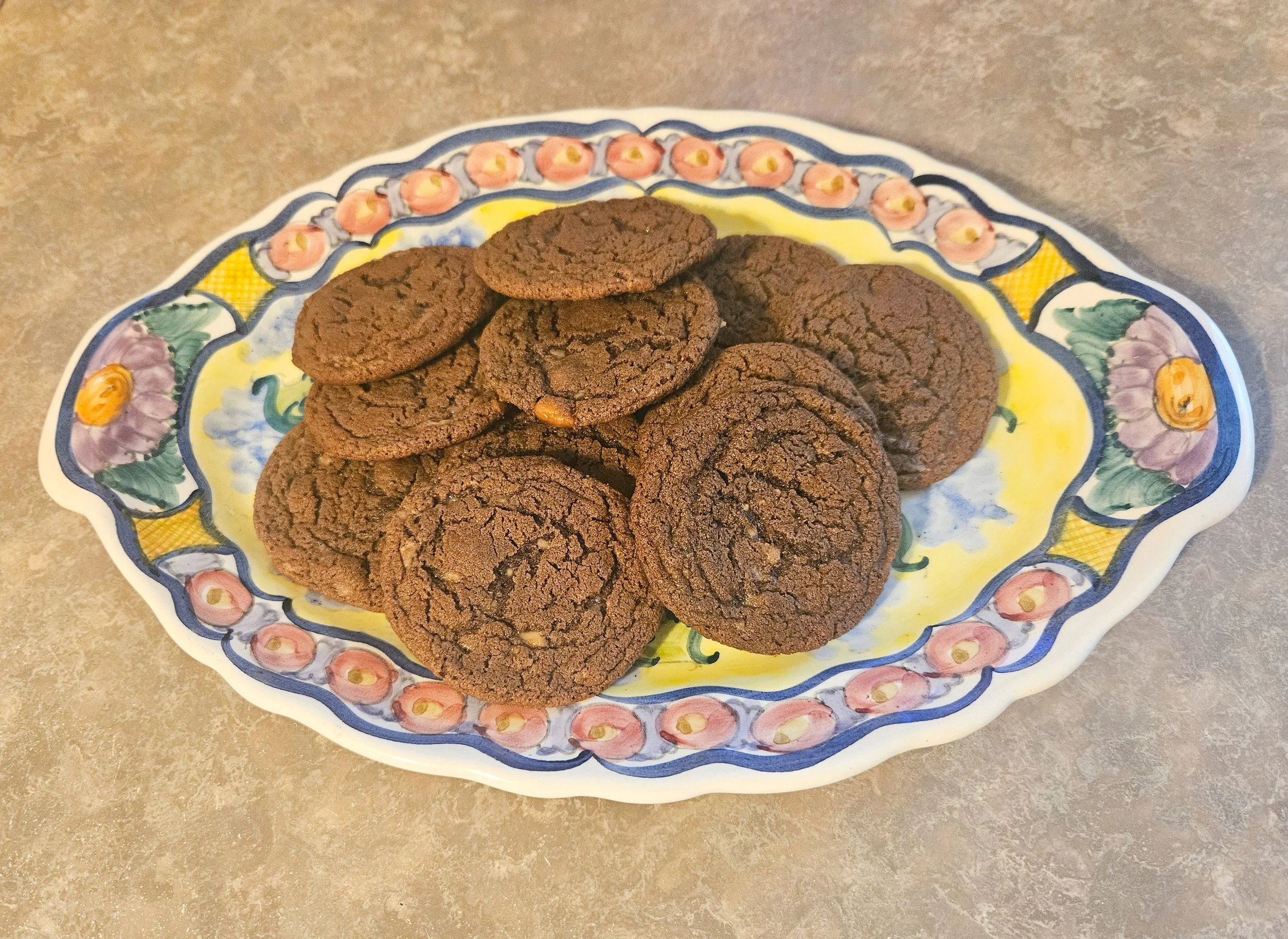 Chocolate Caramel Toffee Cookies