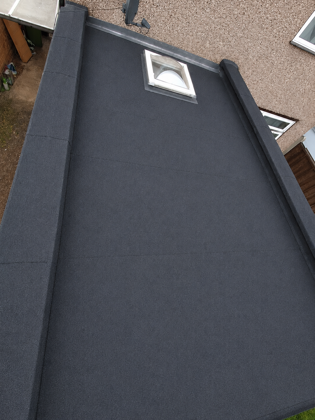 New three-layer torch-on felt flat roof installation completed by Monarch Roofing & Building Solutions in West London.